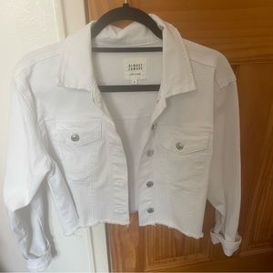 Almost Famous - white cropped denim jacket